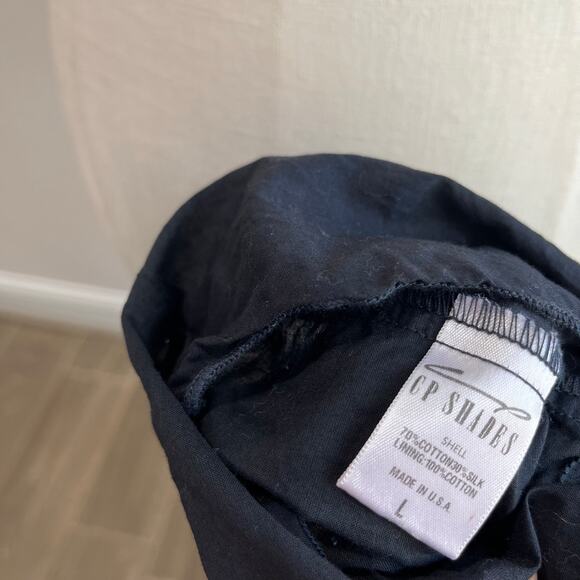 CP Shades Julia Dress Size L Cotton Silk Blue Midi Boho Lagenlook Flowy - Picture 7 of 10